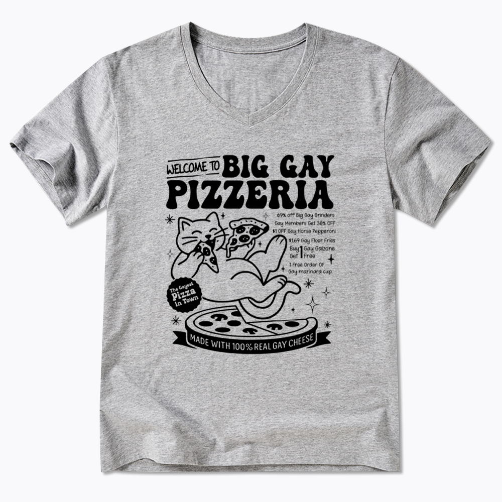 Big Gay Pizzeria V-Neck Classic T-Shirt