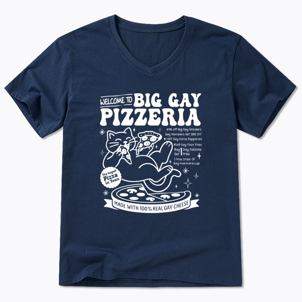 Big Gay Pizzeria V-Neck Classic T-Shirt