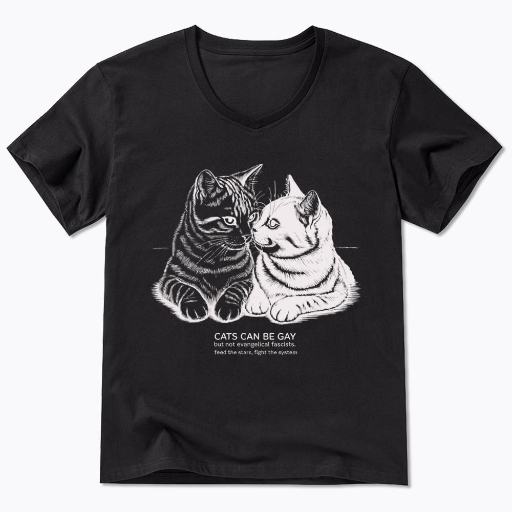 Cat Can Be Gay V-Neck Classic T-Shirt