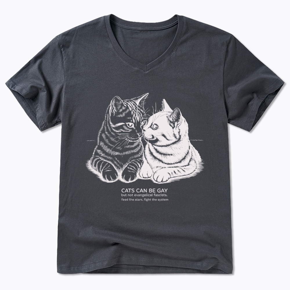 Cat Can Be Gay V-Neck Classic T-Shirt