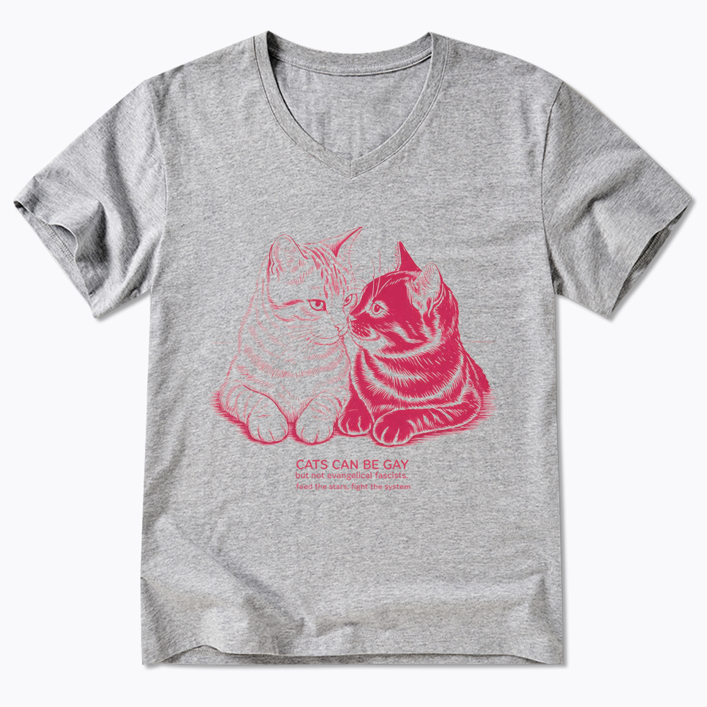 Cat Can Be Gay V-Neck Classic T-Shirt