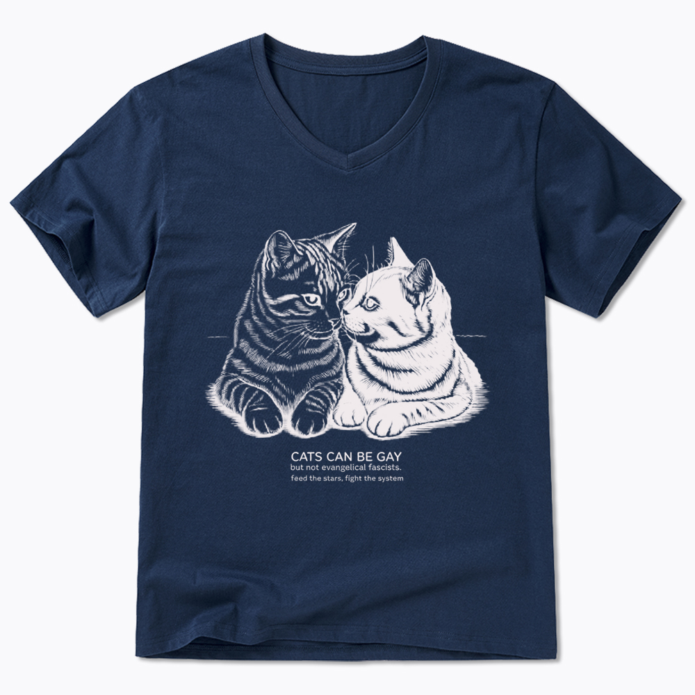 Cat Can Be Gay V-Neck Classic T-Shirt