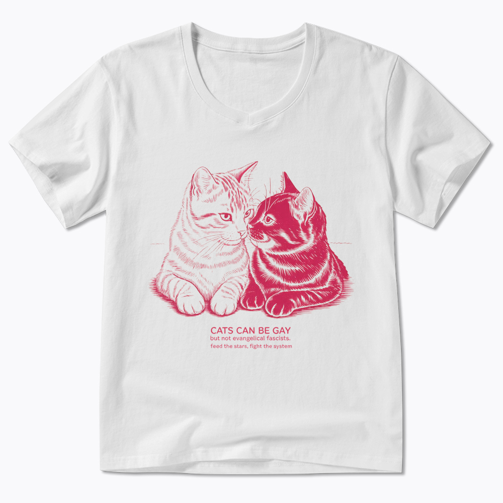 Cat Can Be Gay V-Neck Classic T-Shirt
