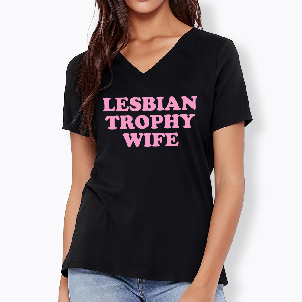 Lesbian Trophy Wife V-Neck Classic T-Shirt