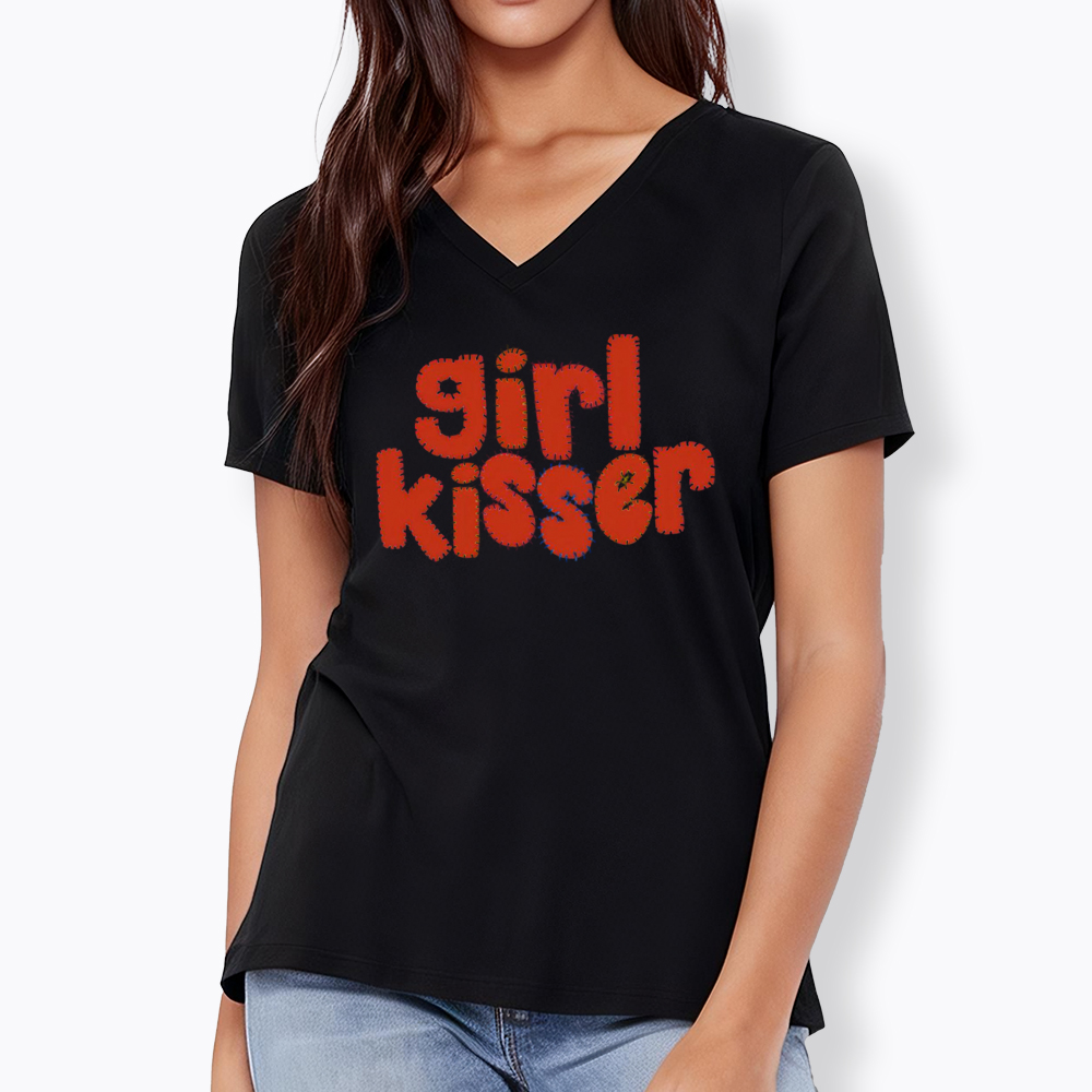 Girl Kisser V-Neck Classic T-Shirt