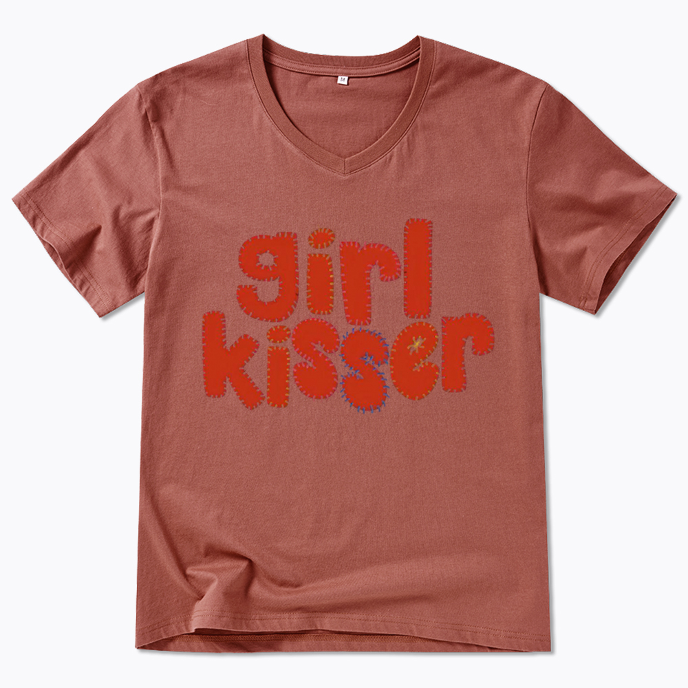 Girl Kisser V-Neck Classic T-Shirt