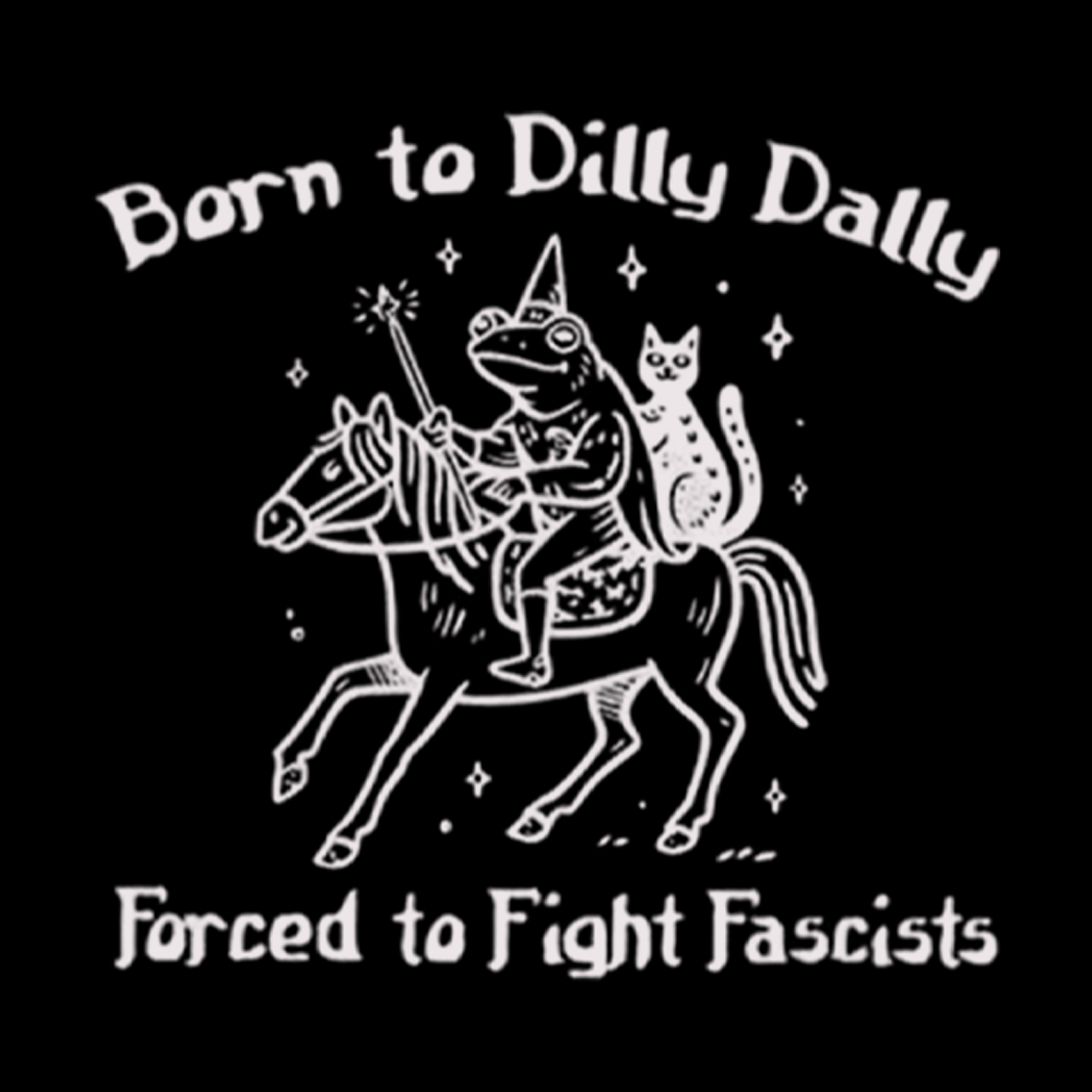 Born to Dilly Dally Funny Medieval Frog Washed T-Shirt