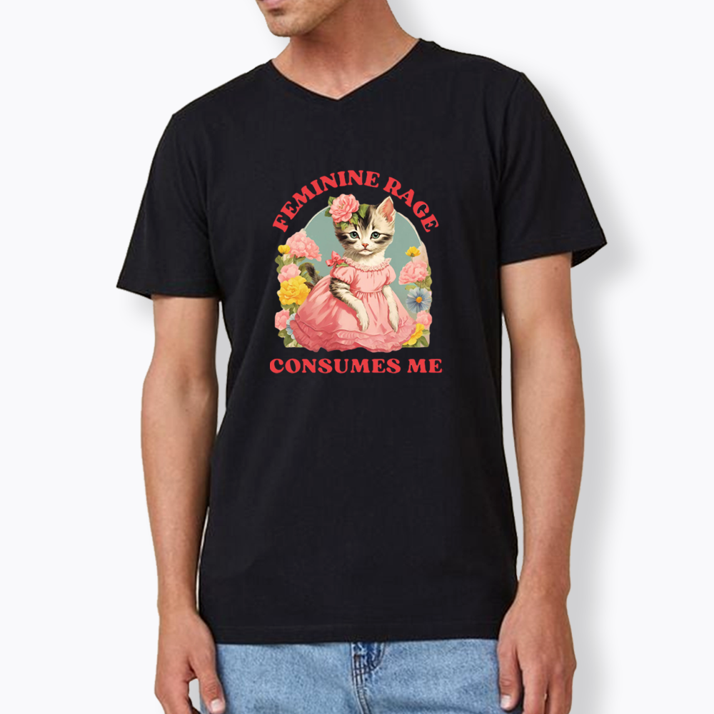 Feminine Rage V-Neck Classic T-Shirt