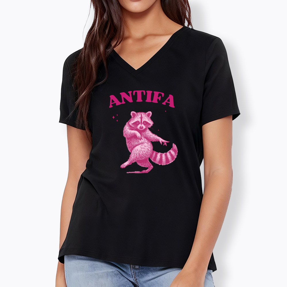 Raccoon Meme V-Neck Classic T-Shirt