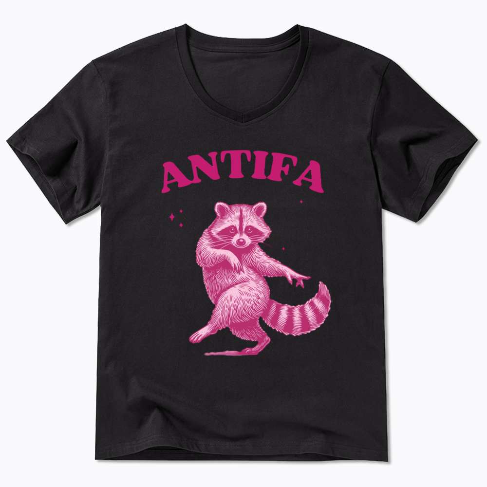 Raccoon Meme V-Neck Classic T-Shirt