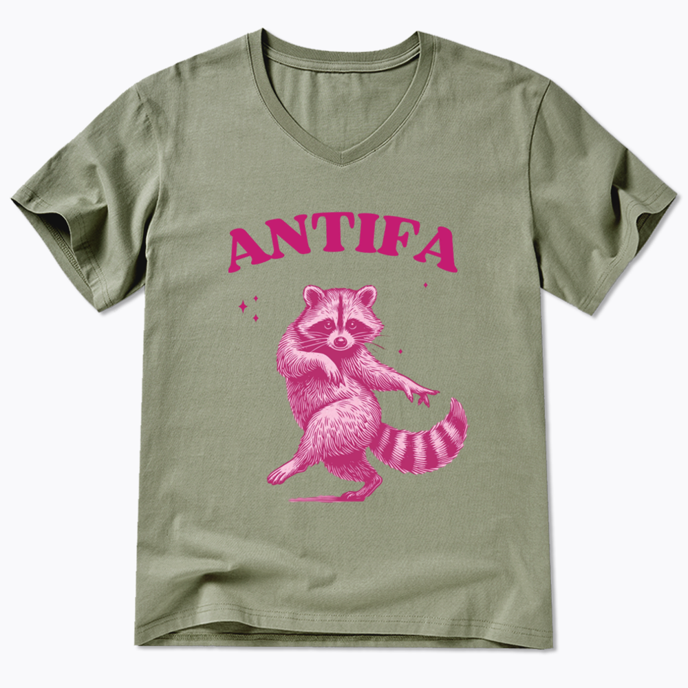 Raccoon Meme V-Neck Classic T-Shirt