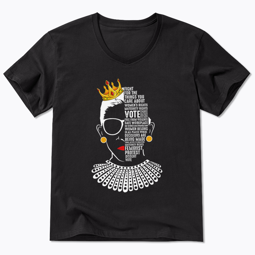 Queen Crown RBG V-Neck Classic T-Shirt