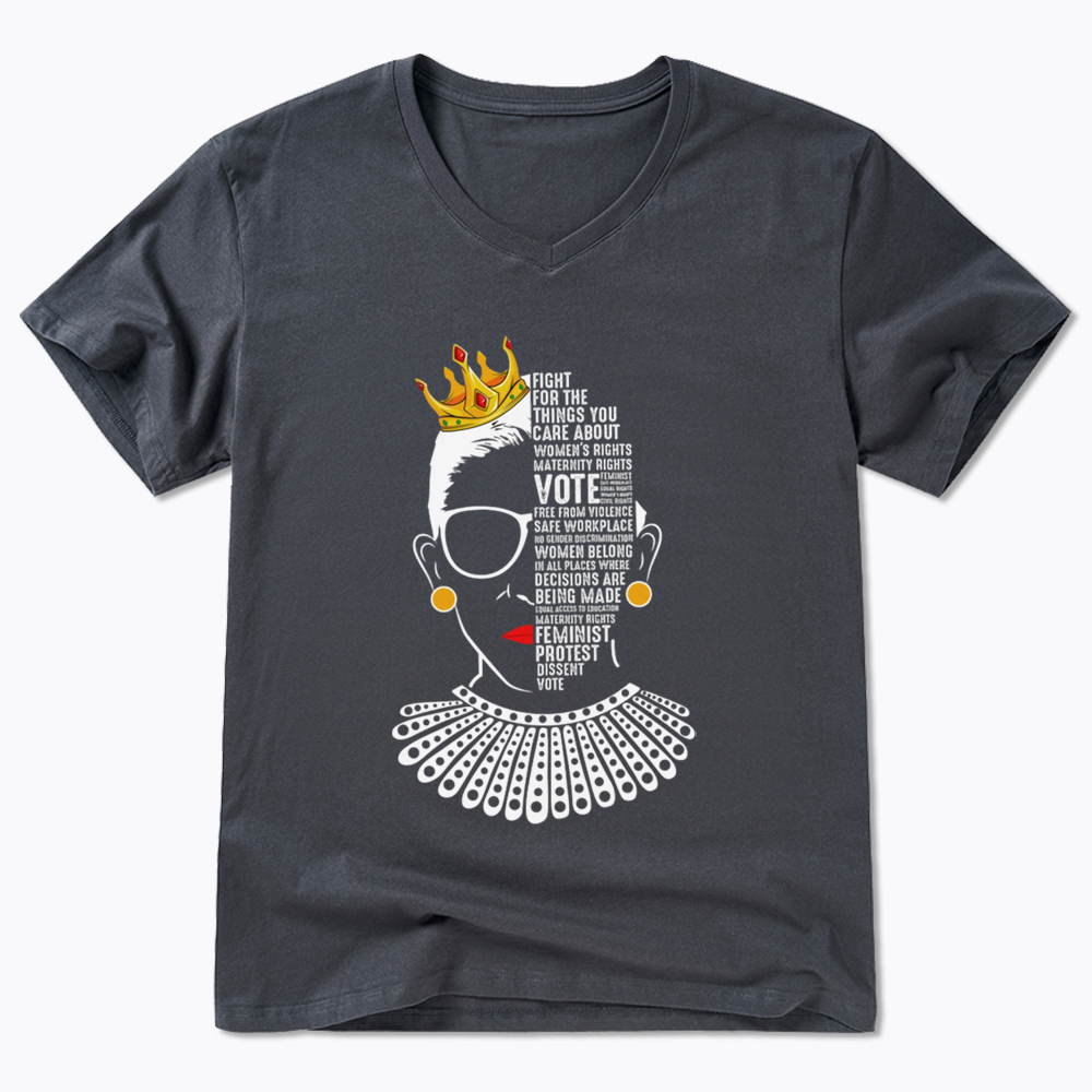 Queen Crown RBG V-Neck Classic T-Shirt