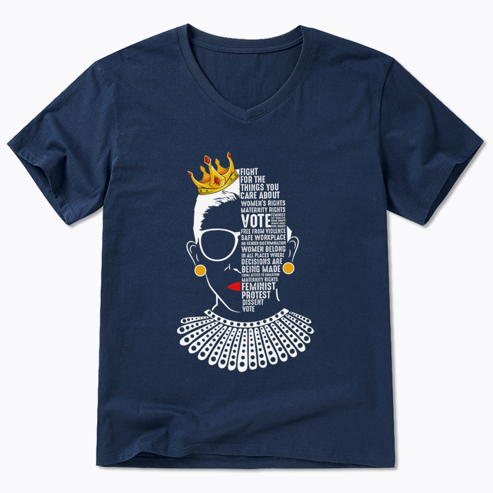 Queen Crown RBG V-Neck Classic T-Shirt
