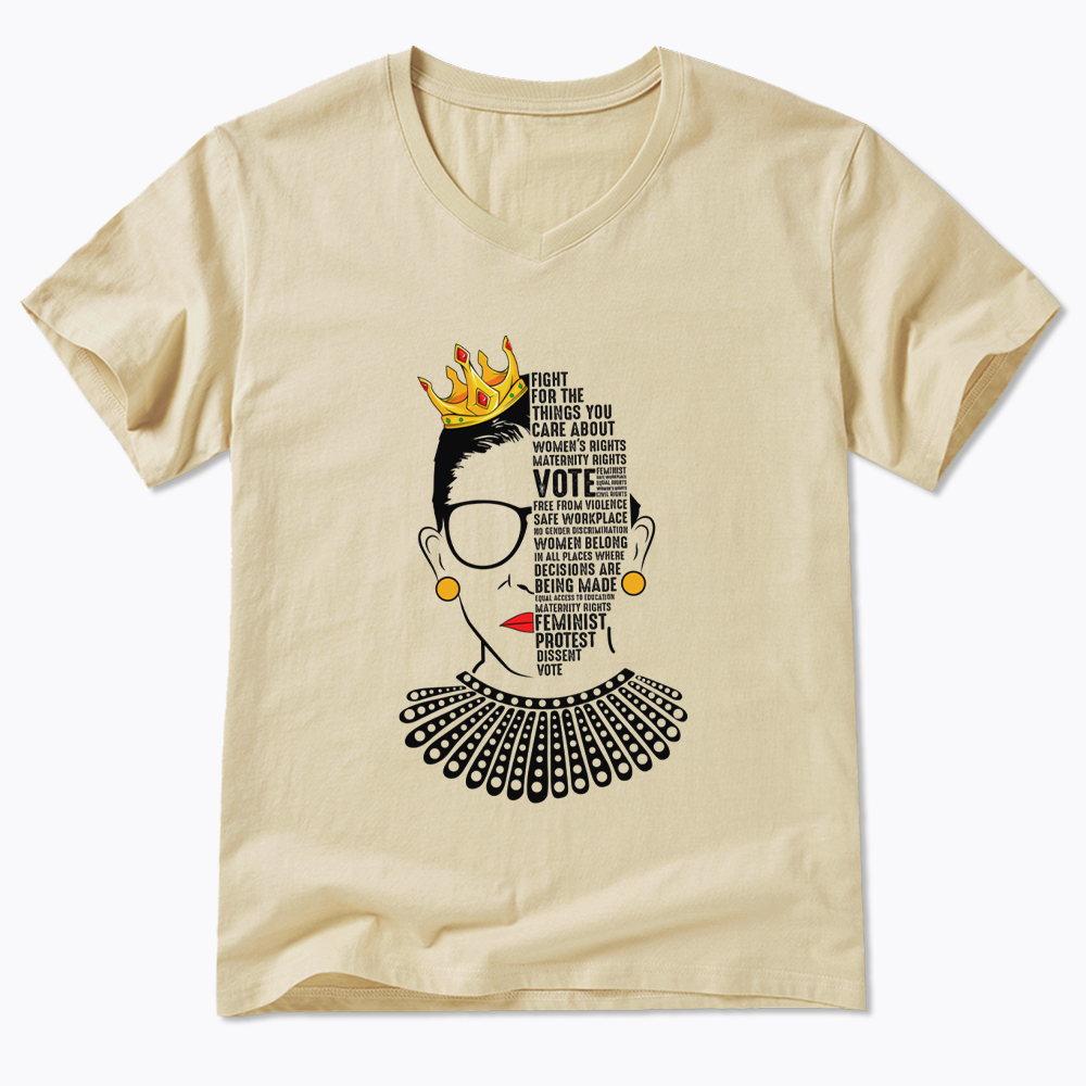 Queen Crown RBG V-Neck Classic T-Shirt