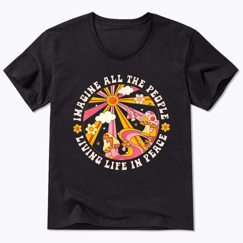Imagine All The People V-Neck Classic T-Shirt
