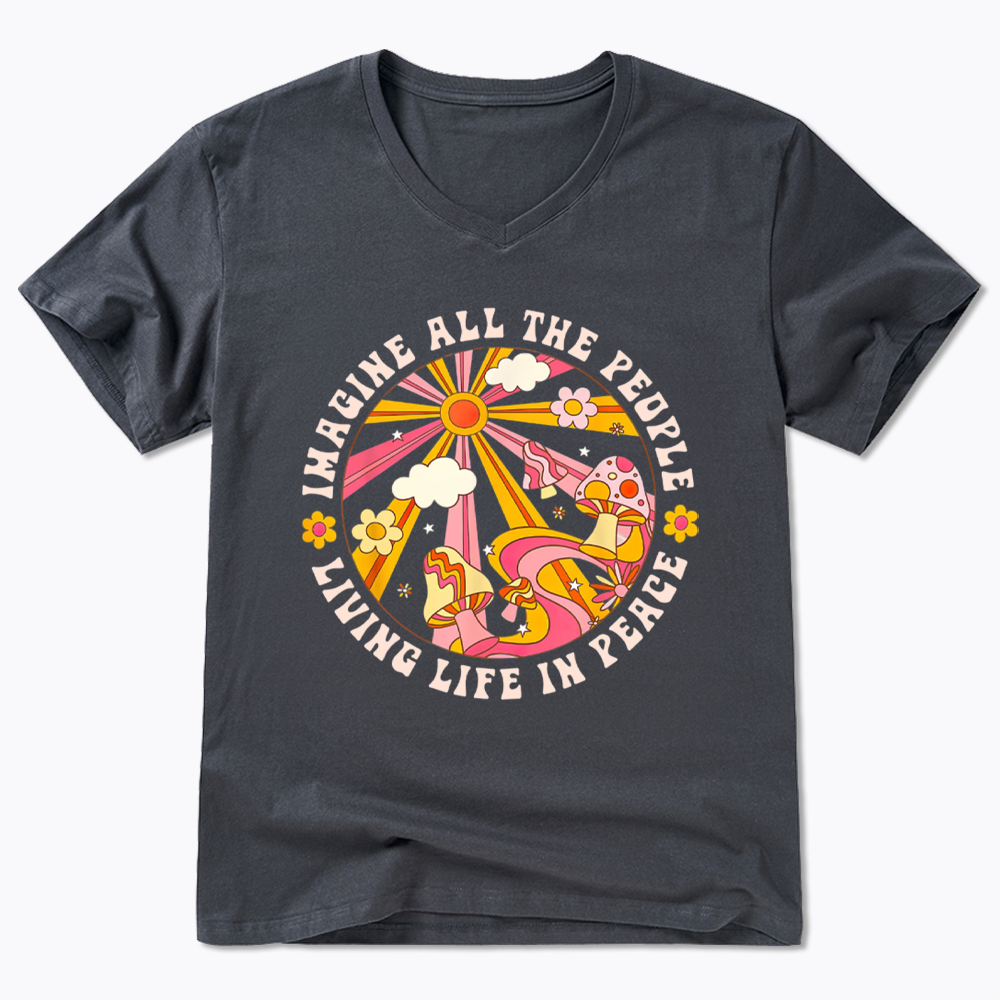 Imagine All The People V-Neck Classic T-Shirt