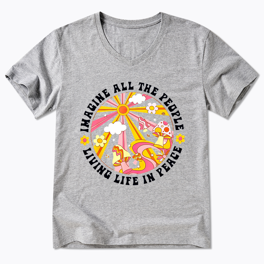 Imagine All The People V-Neck Classic T-Shirt