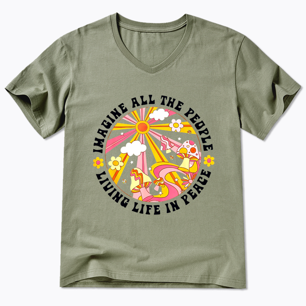 Imagine All The People V-Neck Classic T-Shirt