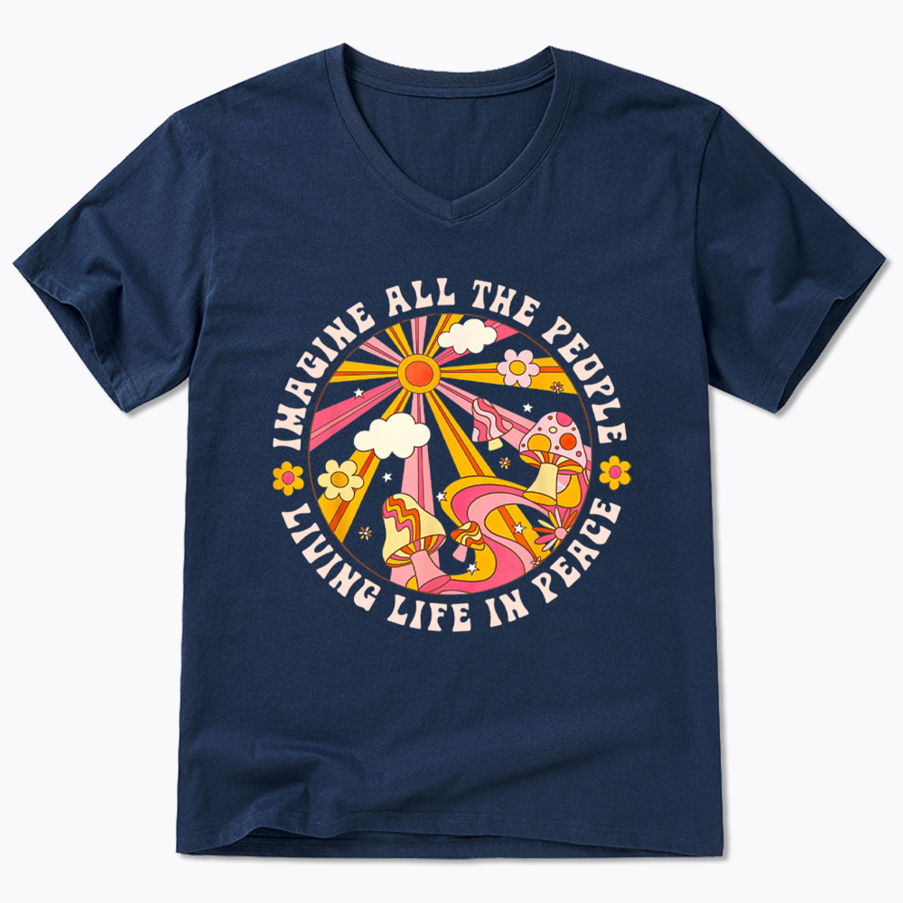 Imagine All The People V-Neck Classic T-Shirt