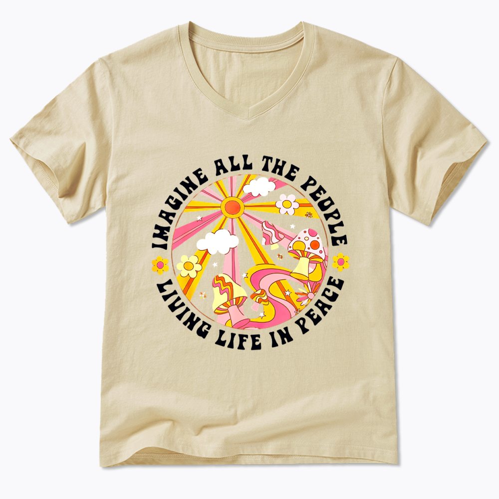 Imagine All The People V-Neck Classic T-Shirt