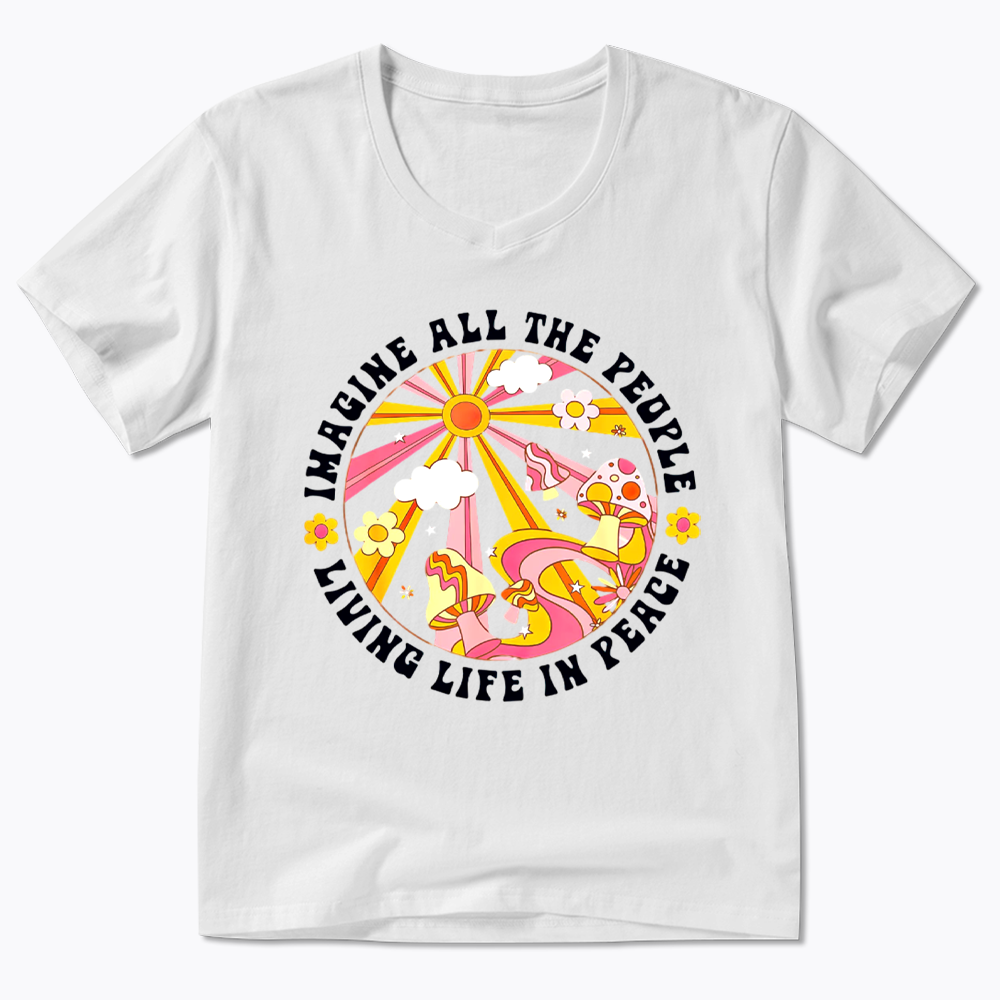 Imagine All The People V-Neck Classic T-Shirt