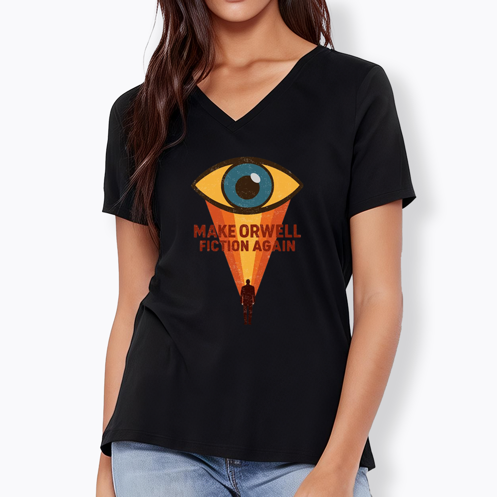 Make Orwell Fiction Again V-Neck Classic T-Shirt