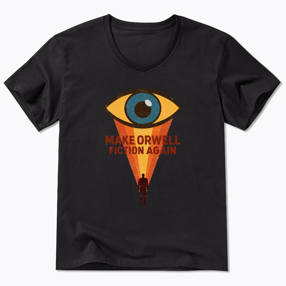 Make Orwell Fiction Again V-Neck Classic T-Shirt