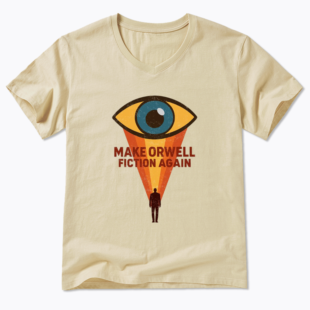 Make Orwell Fiction Again V-Neck Classic T-Shirt