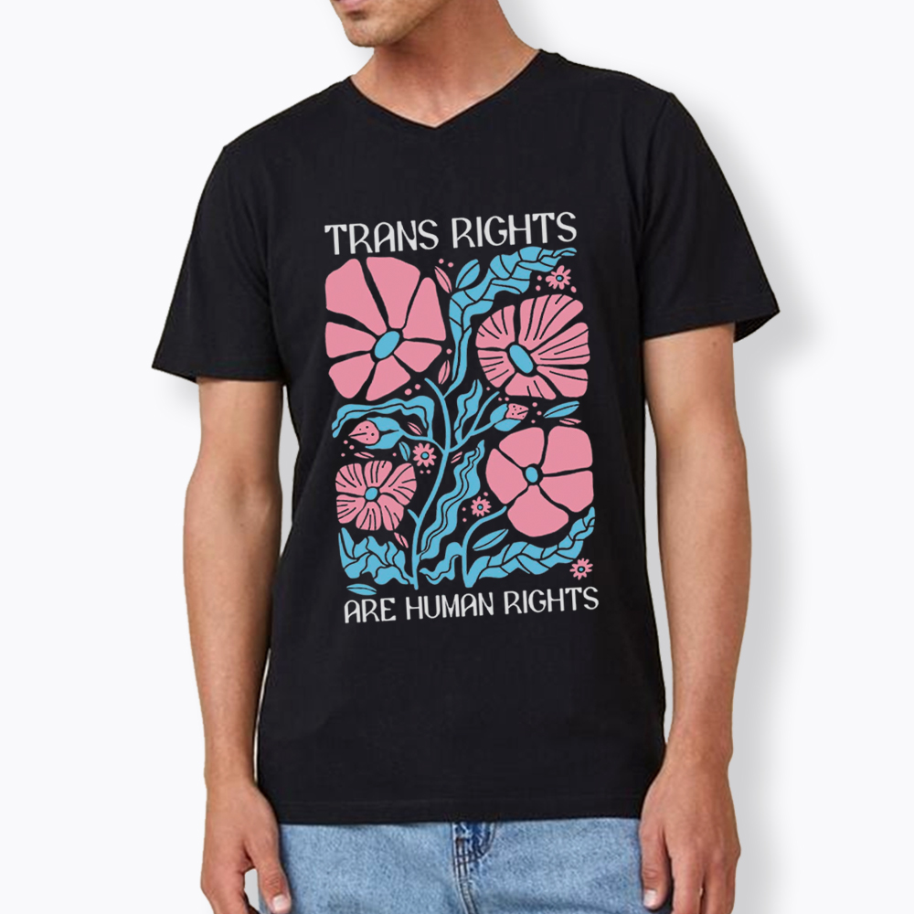 Trans Rights Are Human Rights V-Neck Classic T-Shirt