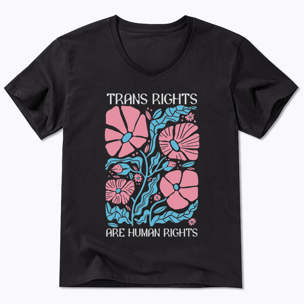 Trans Rights Are Human Rights V-Neck Classic T-Shirt