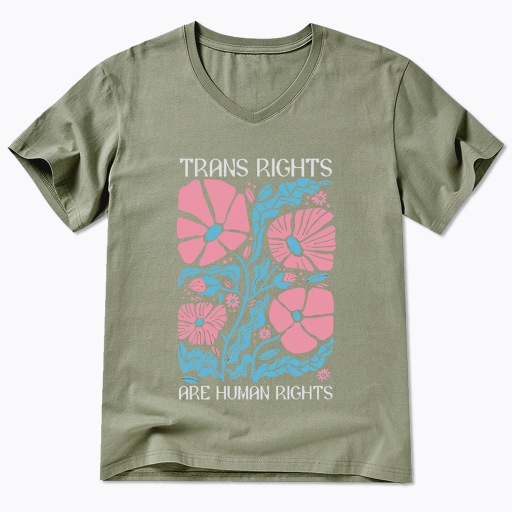 Trans Rights Are Human Rights V-Neck Classic T-Shirt