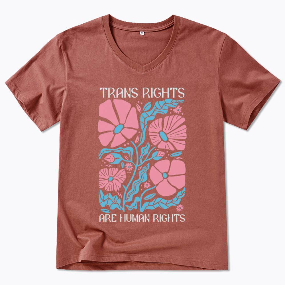 Trans Rights Are Human Rights V-Neck Classic T-Shirt