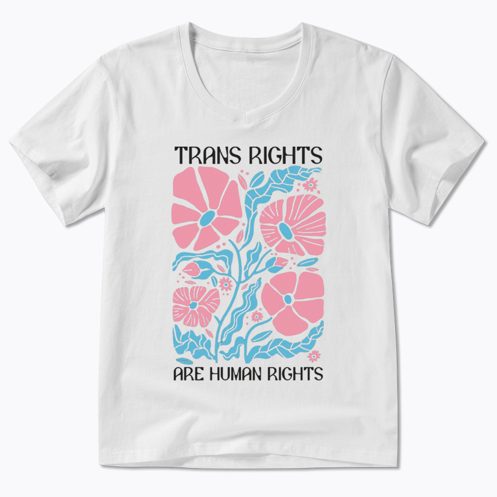 Trans Rights Are Human Rights V-Neck Classic T-Shirt