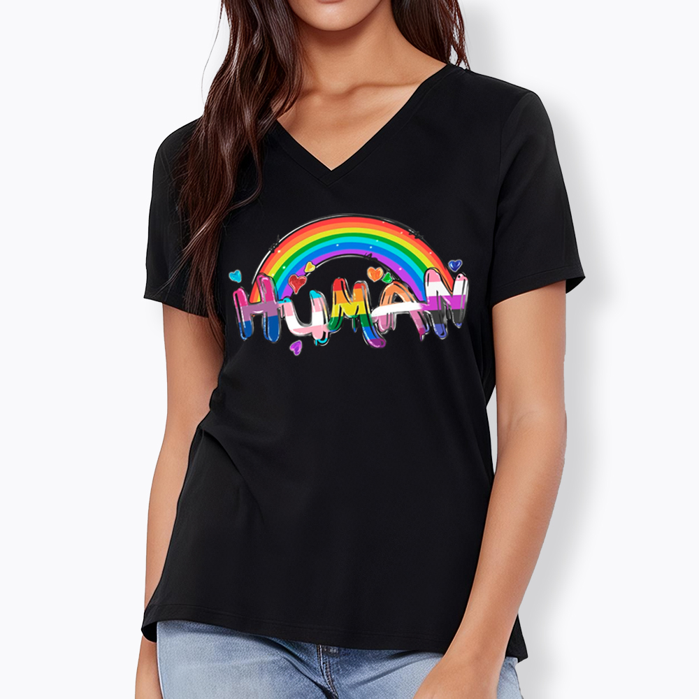 Human Rights LGBTQ V-Neck Classic T-Shirt