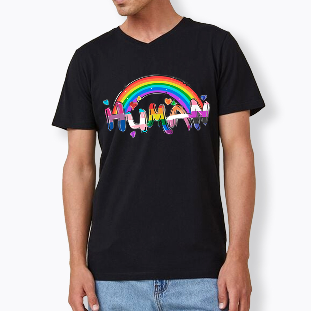 Human Rights LGBTQ V-Neck Classic T-Shirt