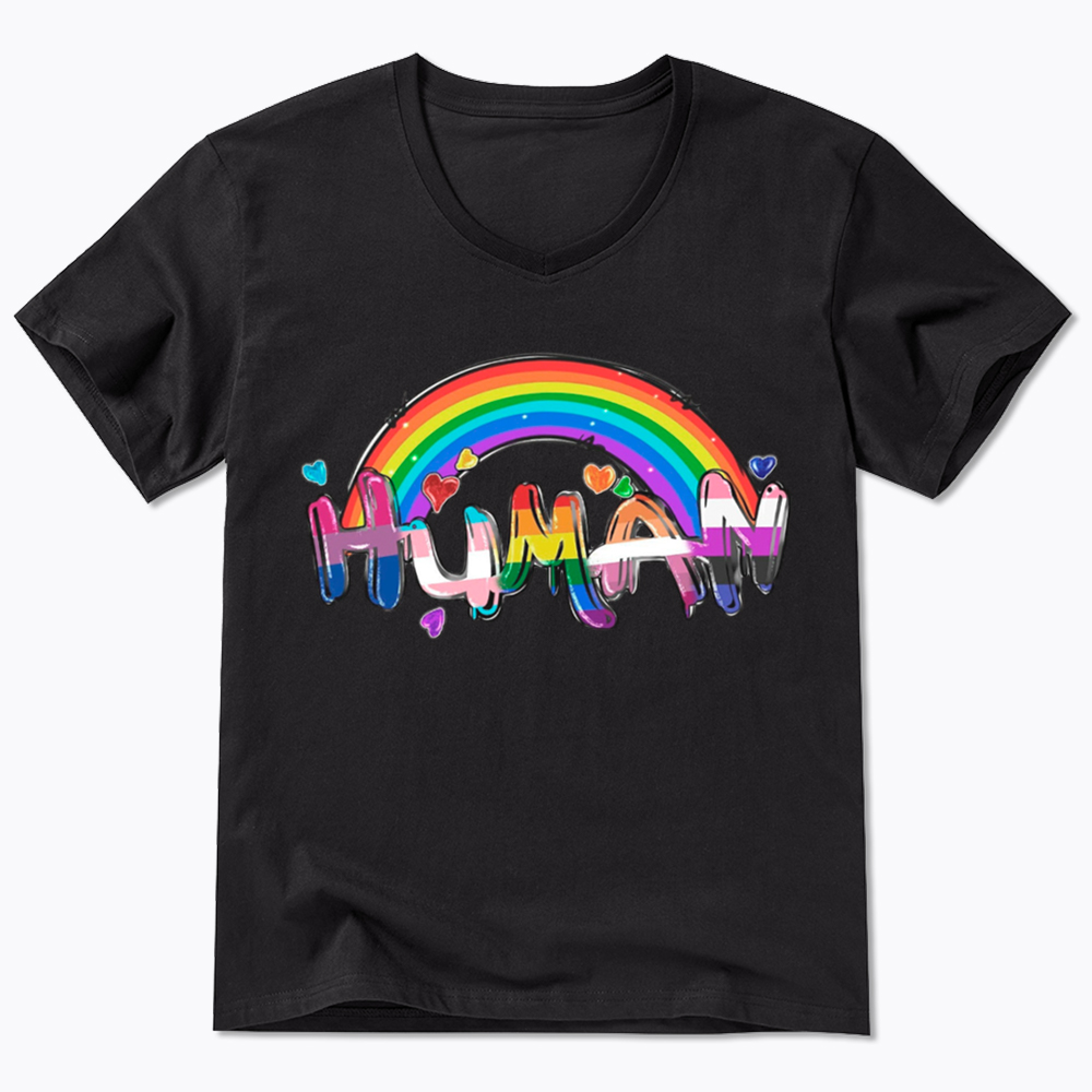 Human Rights LGBTQ V-Neck Classic T-Shirt