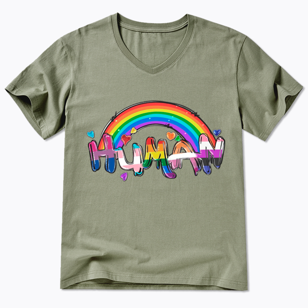 Human Rights LGBTQ V-Neck Classic T-Shirt