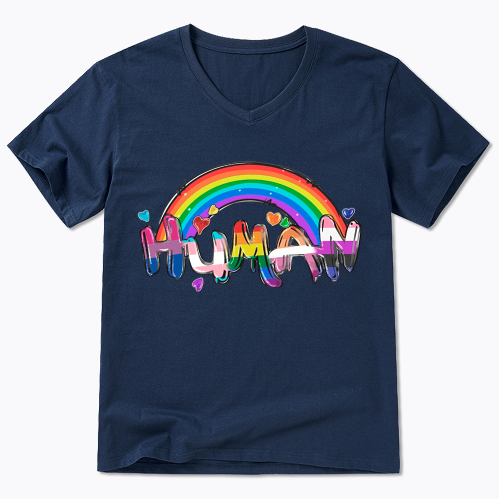 Human Rights LGBTQ V-Neck Classic T-Shirt