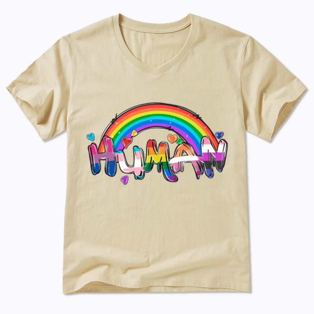 Human Rights LGBTQ V-Neck Classic T-Shirt