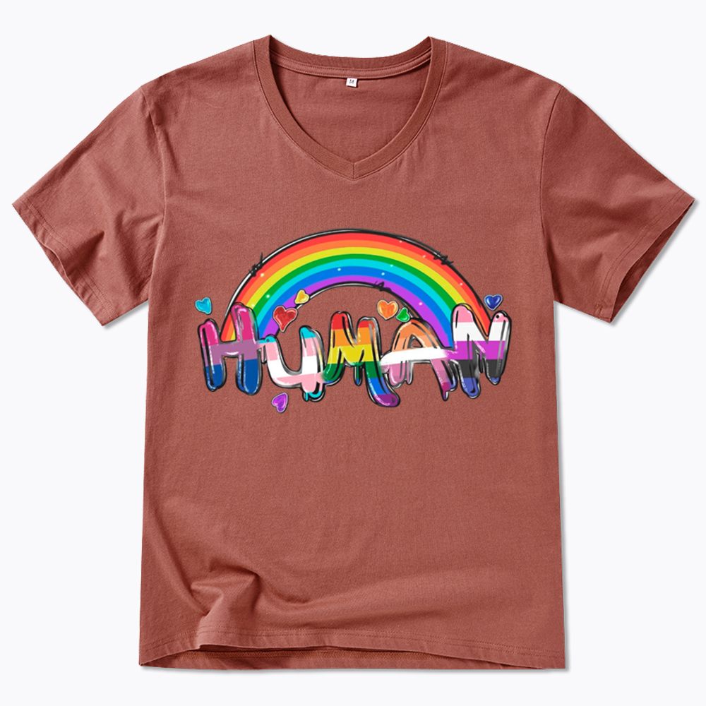 Human Rights LGBTQ V-Neck Classic T-Shirt