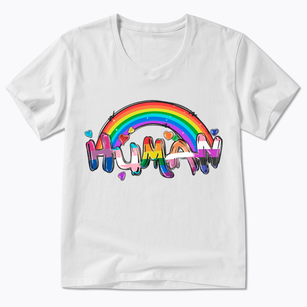Human Rights LGBTQ V-Neck Classic T-Shirt
