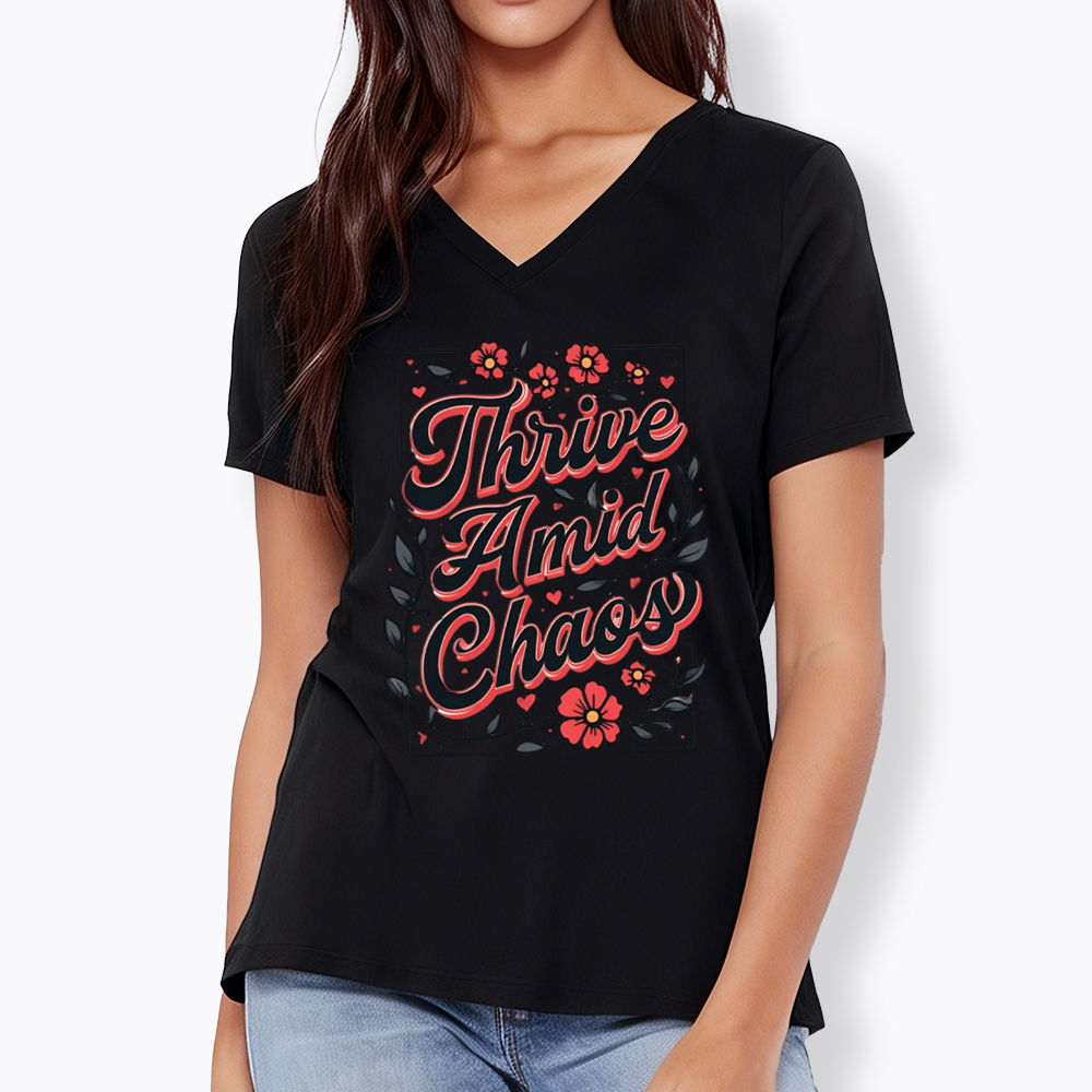 Thrive Amid Chaos V-Neck Classic T-Shirt
