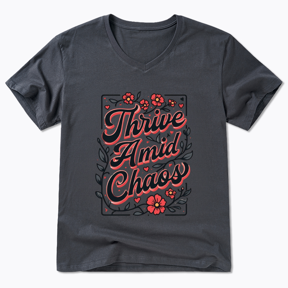 Thrive Amid Chaos V-Neck Classic T-Shirt