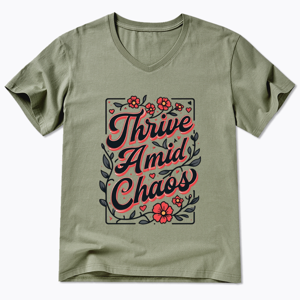 Thrive Amid Chaos V-Neck Classic T-Shirt