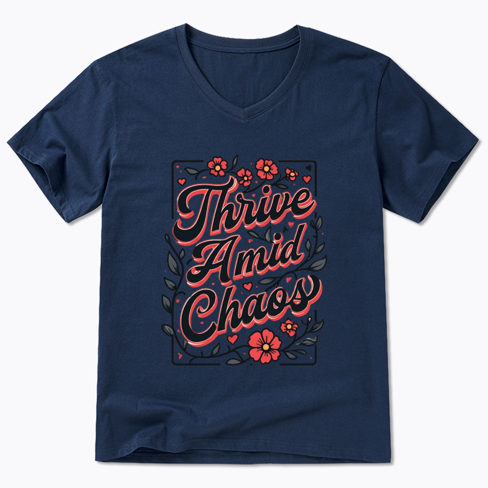Thrive Amid Chaos V-Neck Classic T-Shirt