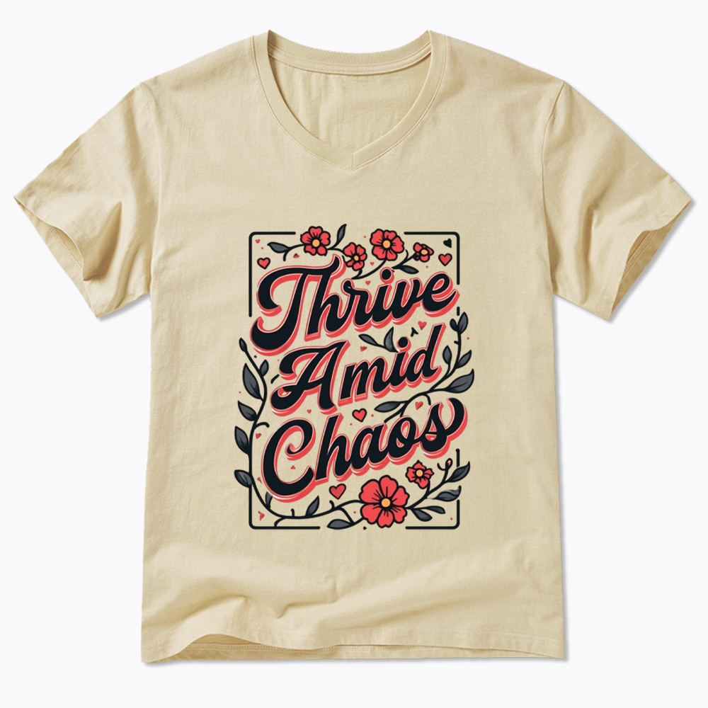 Thrive Amid Chaos V-Neck Classic T-Shirt