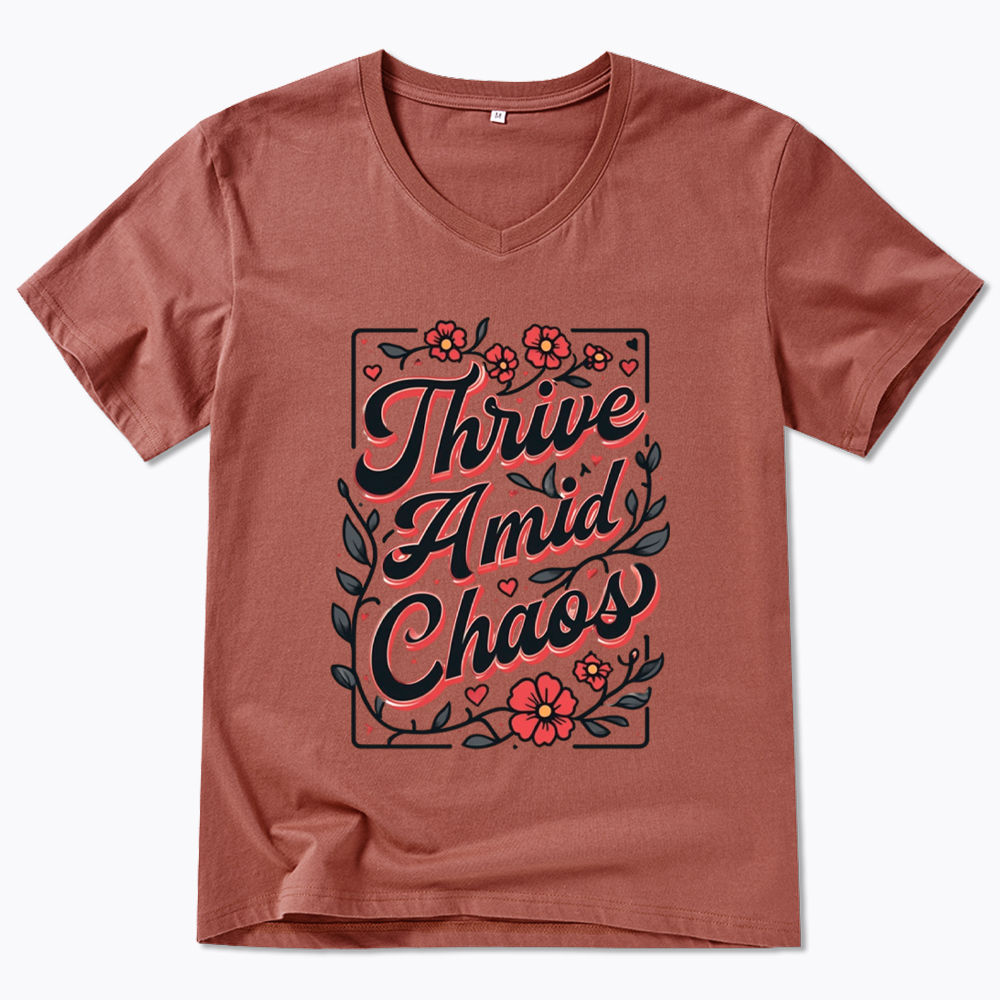Thrive Amid Chaos V-Neck Classic T-Shirt
