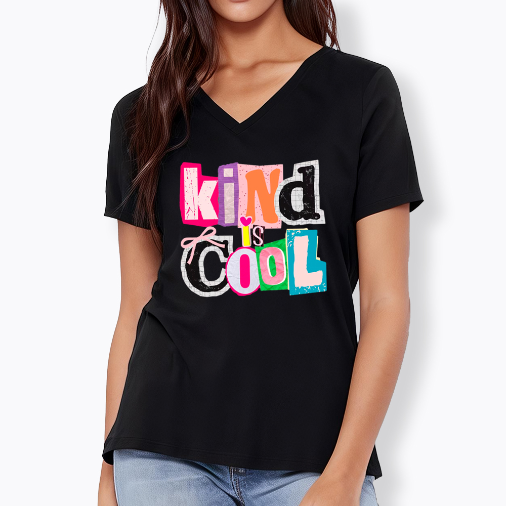 Be Kind Hand Drawn Motivational V-Neck Classic T-Shirt