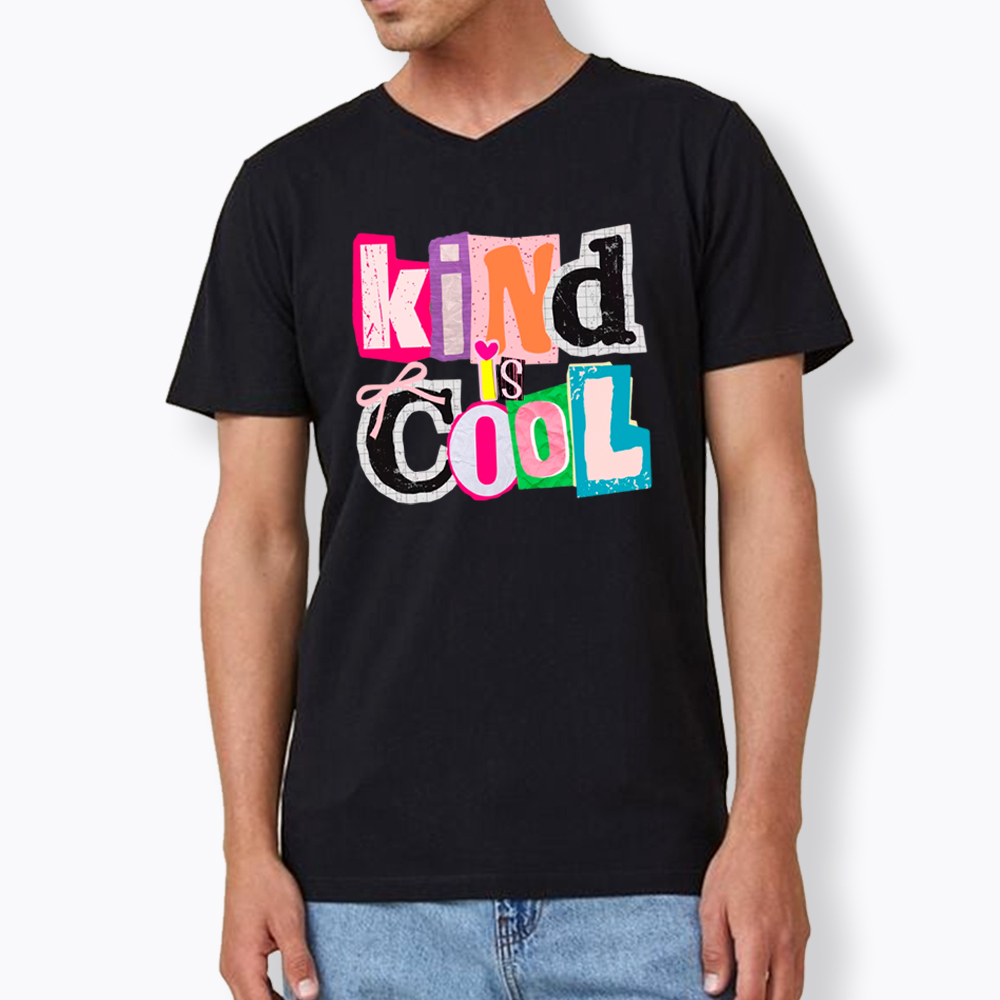 Be Kind Hand Drawn Motivational V-Neck Classic T-Shirt